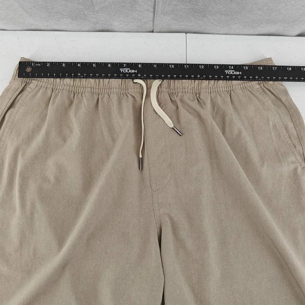 Fair Harbor Shorts Mens XXL Tan Khaki Beige Board Shorts Swim Trunks Unlined 2XL